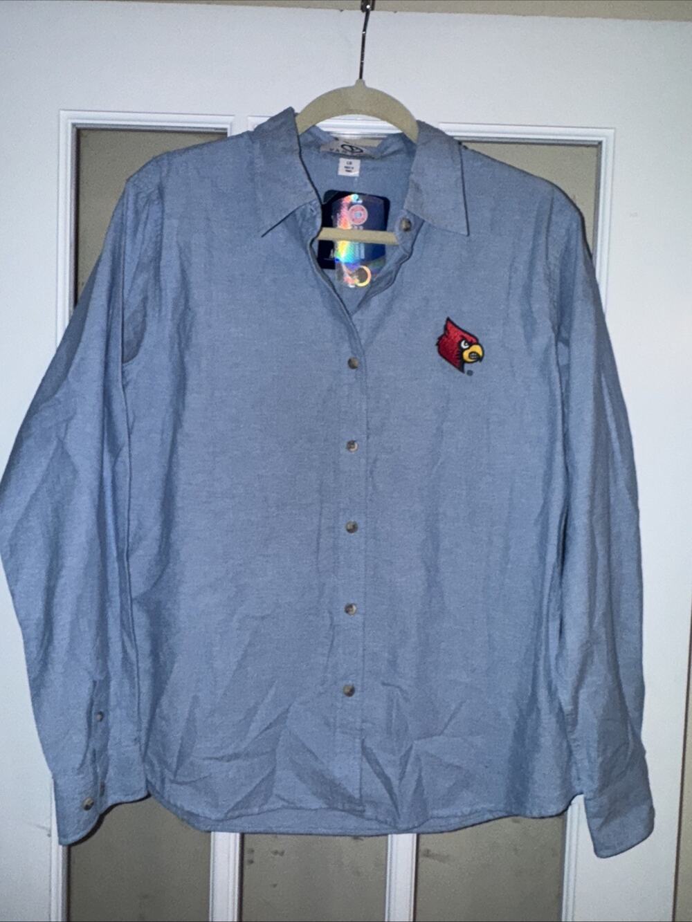 Vantage Stanford Cardinals Blue Button Down Officially Licensed Large Womens